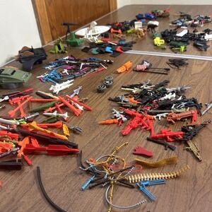 Huge Vintage 3.75 GI Joe ARAH 80s 90s Accessories Parts Missiles Guns Animal Lot